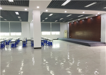 廠(chǎng)房培訓(xùn)室一角裝飾